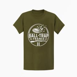 T-shirt Ball Trap Plateau &eacute;clat&eacute; France Kaki / Blanc