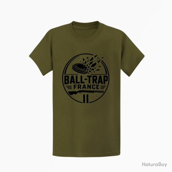 T-shirt Ball Trap Plateau �clat� France Kaki / Noir