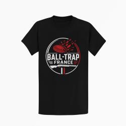 T-shirt Ball Trap Plateau &eacute;clat&eacute; France Noir / Blanc et rouge
