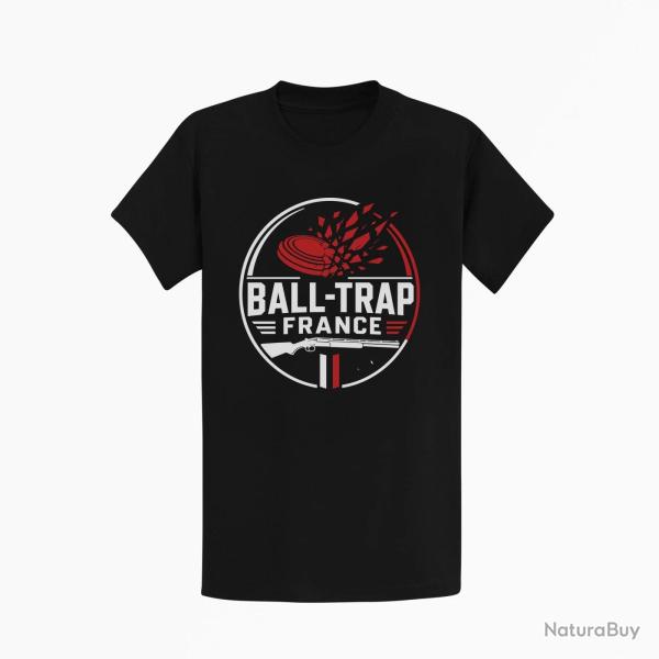 T-shirt Ball Trap Plateau �clat� France Noir / Blanc et rouge