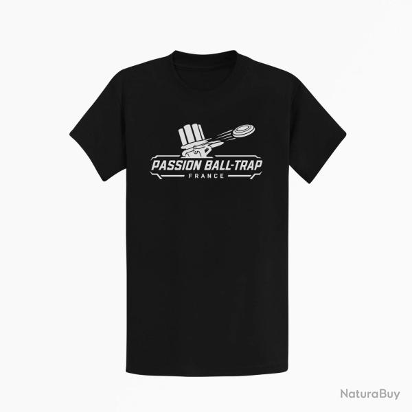 T-shirt Ball Trap Passion France Fusil superpos� Noir