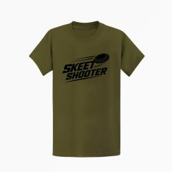T-shirt Ball Trap Skeet Shooter Plateaux crois&eacute;s Kaki / Noir