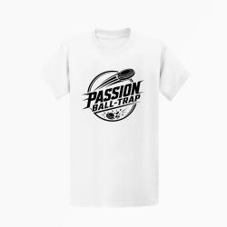 T-shirt Ball Trap Passion Ball Trap Logo tireur Blanc