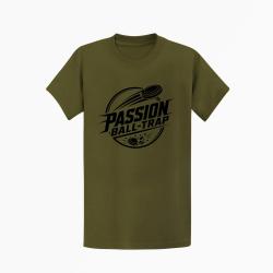 T-shirt Ball Trap Passion Ball Trap Logo tireur Kaki / Noir