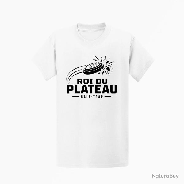 T-shirt Ball Trap Roi du plateau Impact royal Blanc