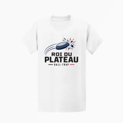 T-shirt Ball Trap Roi du plateau Impact royal Blanc / Tricolore