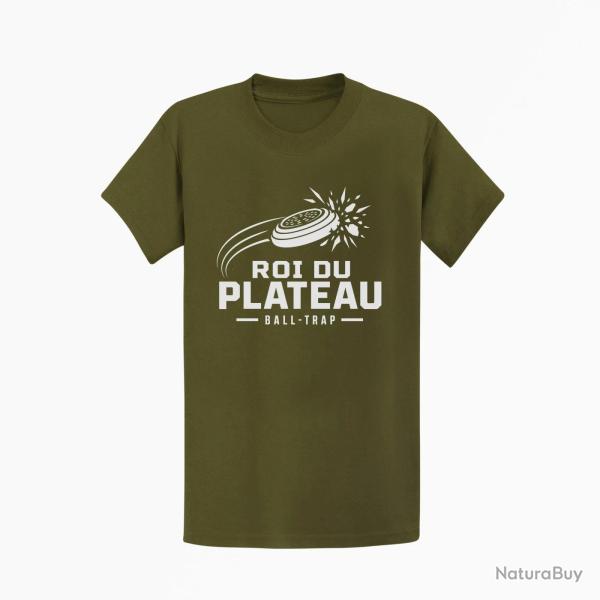 T-shirt Ball Trap Roi du plateau Impact royal Kaki / Blanc