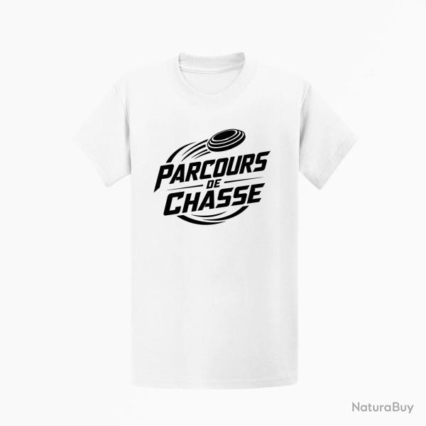 T-shirt Ball Trap Parcours de chasse Tireur Sporting Blanc
