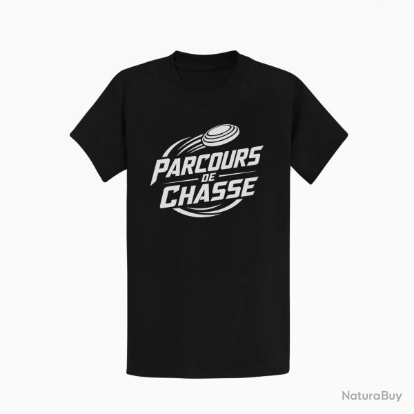 T-shirt Ball Trap Parcours de chasse Tireur Sporting Noir