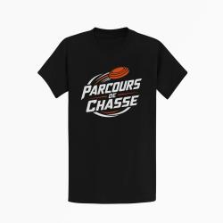 T-shirt Ball Trap Parcours de chasse Tireur Sporting Noir / Orange