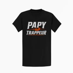 T-shirt Ball Trap Papy trappeur Cadeau passion Noir / Orange