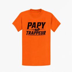 T-shirt Ball Trap Papy trappeur Cadeau passion Orange