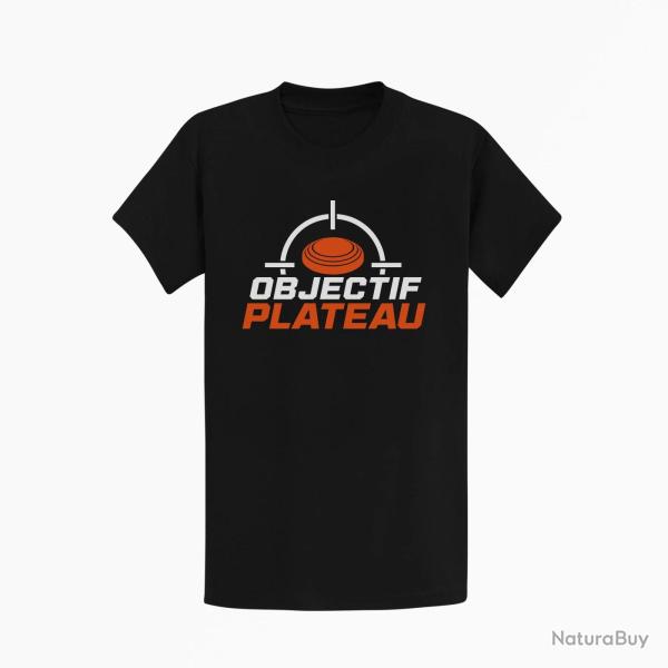 T-shirt Ball Trap Objectif plateau Dans le viseur Noir / Orange