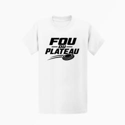 T-shirt Ball Trap Fou du plateau Typographie Blanc
