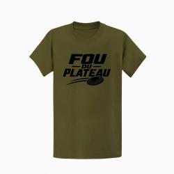 T-shirt Ball Trap Fou du plateau Typographie Kaki / Noir