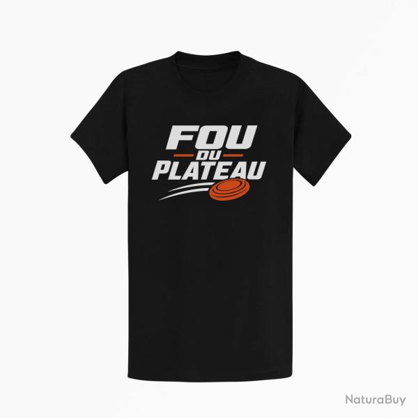T-shirt Ball Trap Fou du plateau Typographie Noir / Orange