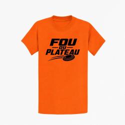 T-shirt Ball Trap Fou du plateau Typographie Orange