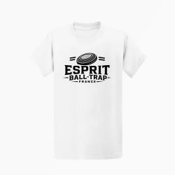 T-shirt Ball Trap Esprit France Badge plateau Blanc