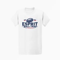 T-shirt Ball Trap Esprit France Badge plateau Blanc / Tricolore
