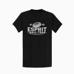 T-shirt Ball Trap Esprit France Badge plateau Noir