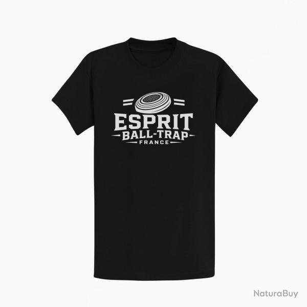 T-shirt Ball Trap Esprit France Badge plateau Noir
