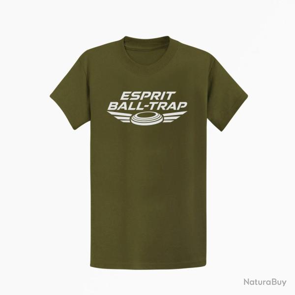 T-shirt Ball Trap Esprit comp�tition Ailes de vitesse Kaki / Blanc