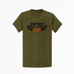 T-shirt Ball Trap Esprit comp&eacute;tition Ailes de vitesse Kaki / Noir et orange