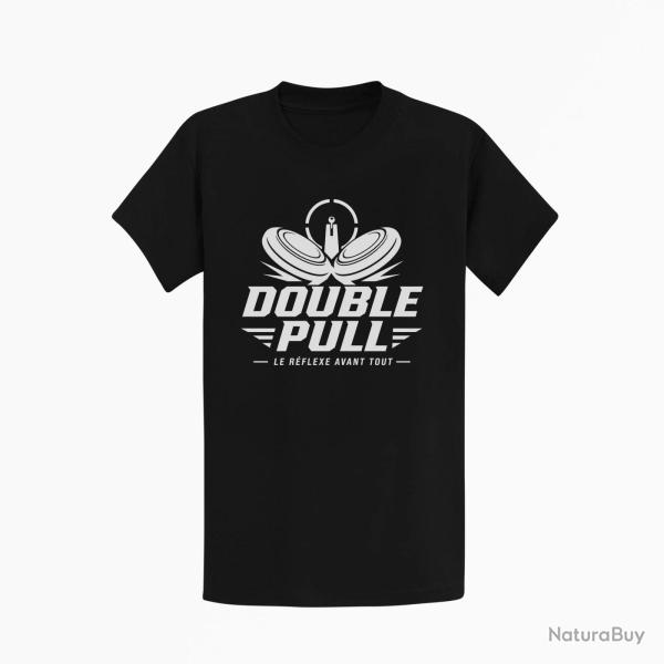 T-shirt Ball Trap Double Pull R�flexe du tireur Noir
