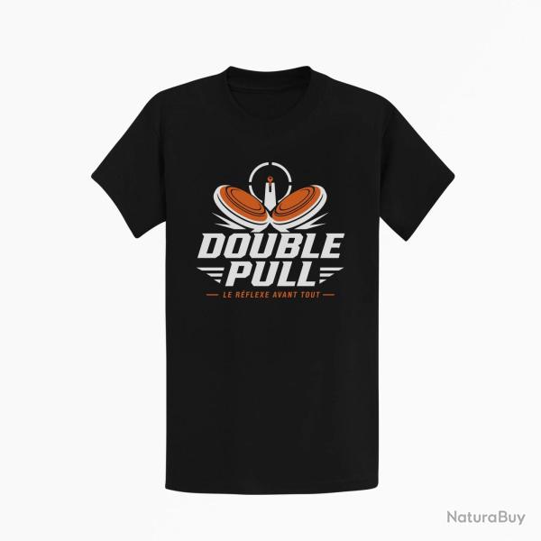T-shirt Ball Trap Double Pull R�flexe du tireur Noir / Orange