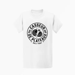 T-shirt Ball Trap Casseur de plateaux Cocarde fran&ccedil;aise Blanc