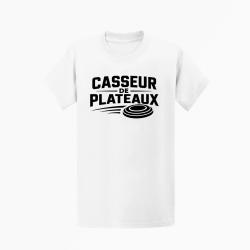 T-shirt Ball Trap Casseur de plateaux Trajectoire Blanc