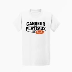 T-shirt Ball Trap Casseur de plateaux Trajectoire Blanc / Orange