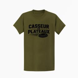 T-shirt Ball Trap Casseur de plateaux Trajectoire Kaki / Noir