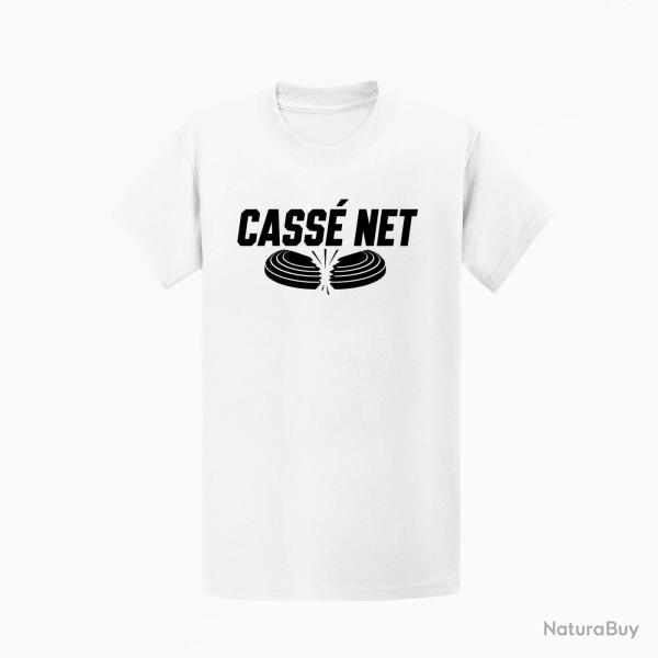 T-shirt Ball Trap Cass� net Double plateau Blanc