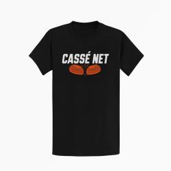 T-shirt Ball Trap Cass&eacute; net Double plateau Noir / Orange