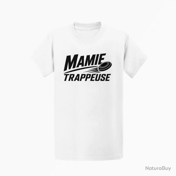 T-shirt Ball Trap Mamie trappeuse Cadeau passion Blanc