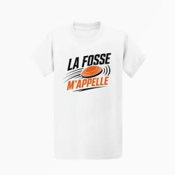 T-shirt Ball Trap La fosse m'appelle Passion Blanc / Orange