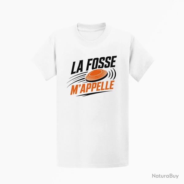 T-shirt Ball Trap La fosse m'appelle Passion Blanc / Orange