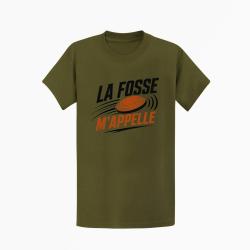 T-shirt Ball Trap La fosse m'appelle Passion Kaki / Noir et orange