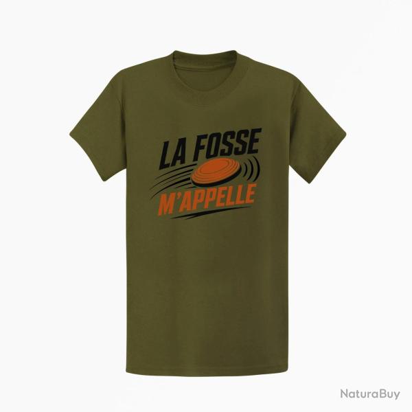 T-shirt Ball Trap La fosse m'appelle Passion Kaki / Noir et orange