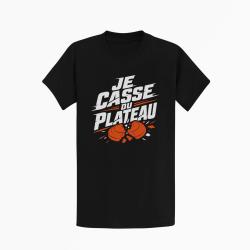 T-shirt Ball Trap Je casse du plateau Slogan tireur Noir / Orange
