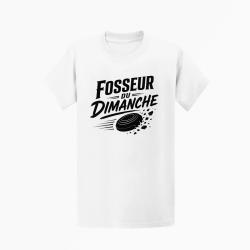 T-shirt Ball Trap Fosseur du dimanche Tireur loisir Blanc