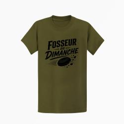 T-shirt Ball Trap Fosseur du dimanche Tireur loisir Kaki / Noir