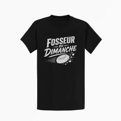 T-shirt Ball Trap Fosseur du dimanche Tireur loisir Noir