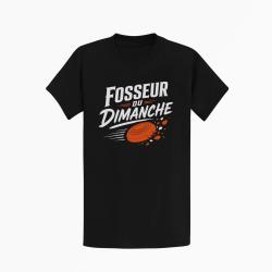 T-shirt Ball Trap Fosseur du dimanche Tireur loisir Noir / Orange