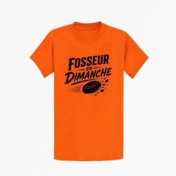 T-shirt Ball Trap Fosseur du dimanche Tireur loisir Orange
