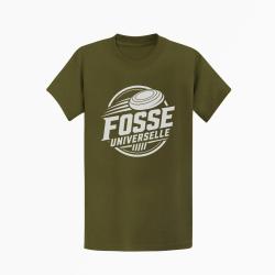 T-shirt Ball Trap Fosse universelle S&eacute;rie de 25 Kaki / Blanc