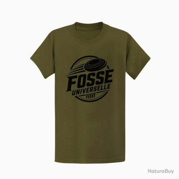 T-shirt Ball Trap Fosse universelle S�rie de 25 Kaki / Noir