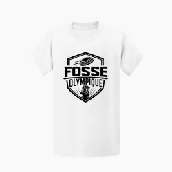 T-shirt Ball Trap Fosse olympique Tir de comp&eacute;tition Blanc