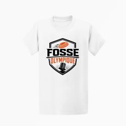 T-shirt Ball Trap Fosse olympique Tir de comp&eacute;tition Blanc / Orange
